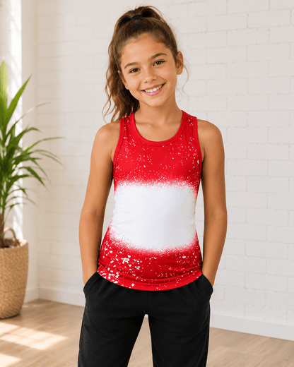 ILTEX Apparel Kids Clothing Dark Red / 2T Faux Bleached Tank Top - Kids