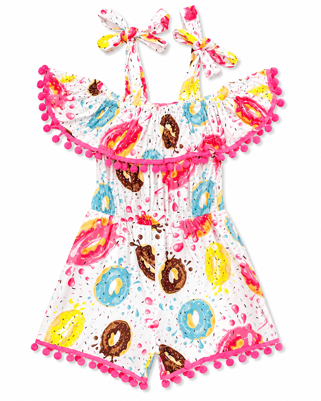 ILTEX Apparel Kids Clothing Donut Pom Pom Romper Kids