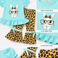 ILTEX Apparel Kids Clothing Easter Bunny Mint Cheetah Outfit