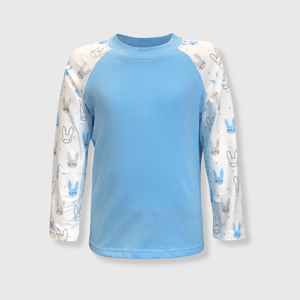 ILTEX Apparel Kids Clothing Easter Gray Blue Bunny Top Kids