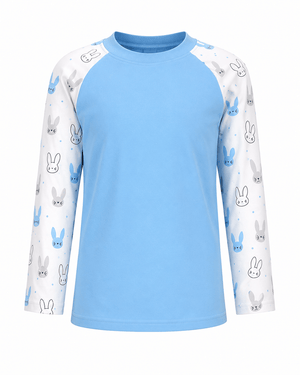 ILTEX Apparel Kids Clothing Easter Gray Blue Bunny Top Kids