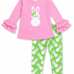 ILTEX Apparel Kids Clothing Easter Pink Green Bunny Outfit Kids