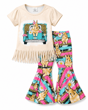 ILTEX Apparel Kids Clothing Easter Rabbit Bell Bottom Outfit