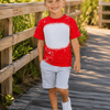 Faux Bleached Tees - Toddler & Youth - Dark Red