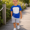 Faux Bleached Tees - Toddler & Youth - Royal Blue
