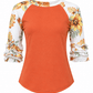ILTEX Apparel Kids Clothing Floral Autumn Orange Ruffle Raglan Kids