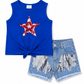ILTEX Apparel Kids Clothing Fourth of July Sequin Denim Outfit