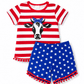 ILTEX Apparel Kids Clothing Fourth of July Stars & Striped Cow Outfit