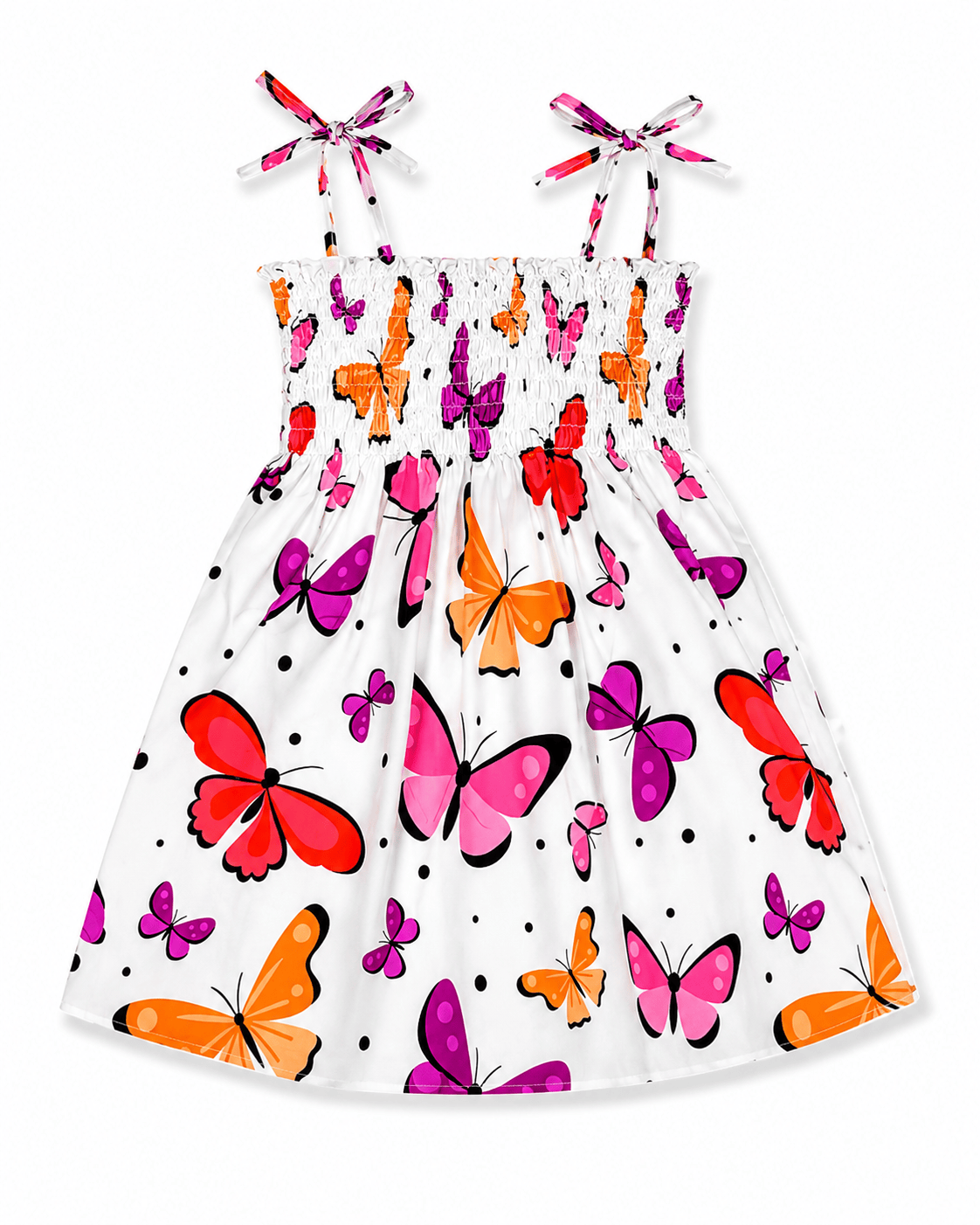 ILTEX Apparel Kids Clothing Girl's Ruched Butterfly Sundress