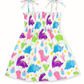 ILTEX Apparel Kids Clothing Girl's Ruched Dinosaur Sundress
