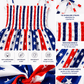 ILTEX Apparel Kids Clothing Girl's Ruched Stars & Stripes Sundress
