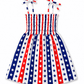 ILTEX Apparel Kids Clothing Girl's Ruched Stars & Stripes Sundress