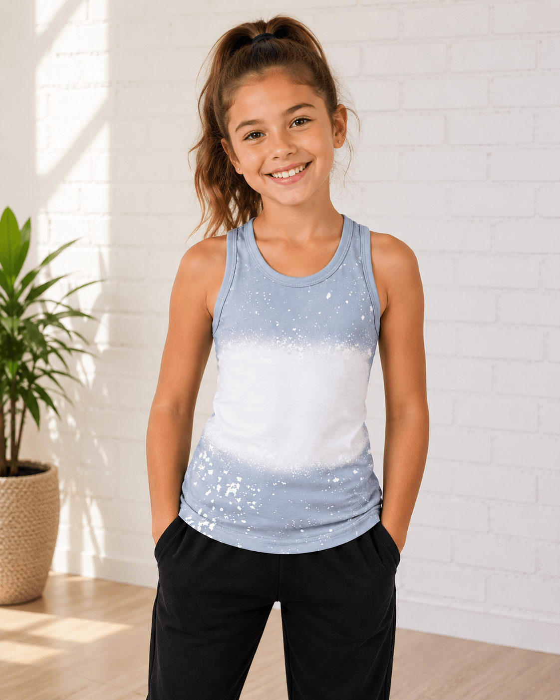 ILTEX Apparel Kids Clothing Gray / 2T Faux Bleached Tank Top - Kids