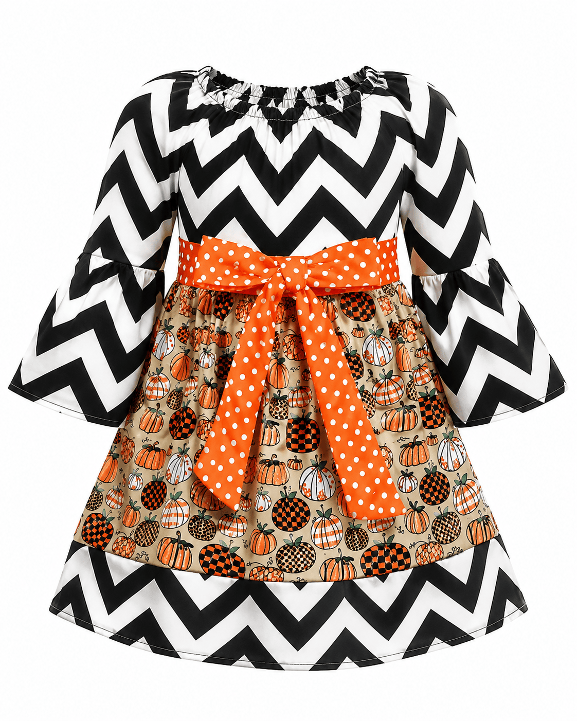 ILTEX Apparel Kids Clothing Halloween Dress Chevron Kids