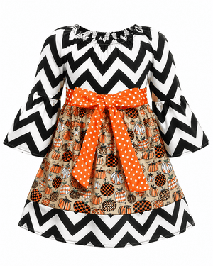 ILTEX Apparel Kids Clothing Halloween Dress Chevron Kids