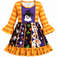 ILTEX Apparel Kids Clothing Halloween Orange Ghost Dress