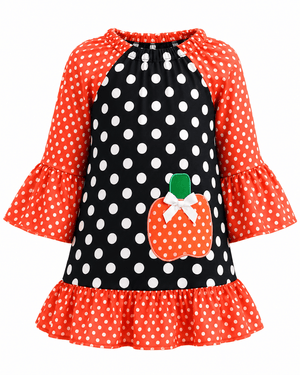 ILTEX Apparel Kids Clothing Halloween Polka Dot Dress Kids