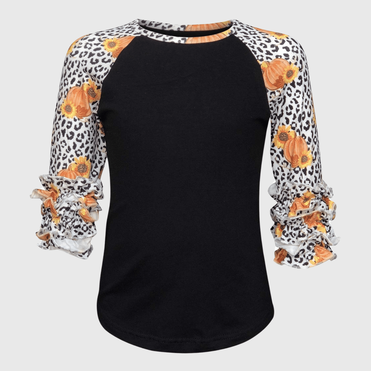 ILTEX Apparel Kids Clothing Halloween Pumpkin Sunflower Cheetah Ruffle