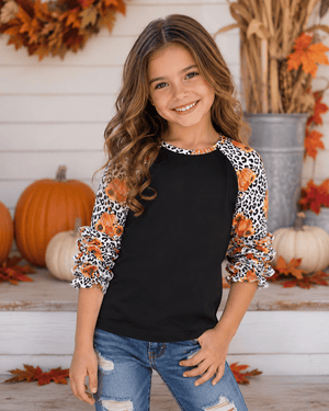 ILTEX Apparel Kids Clothing Halloween Pumpkin Sunflower Cheetah Ruffle