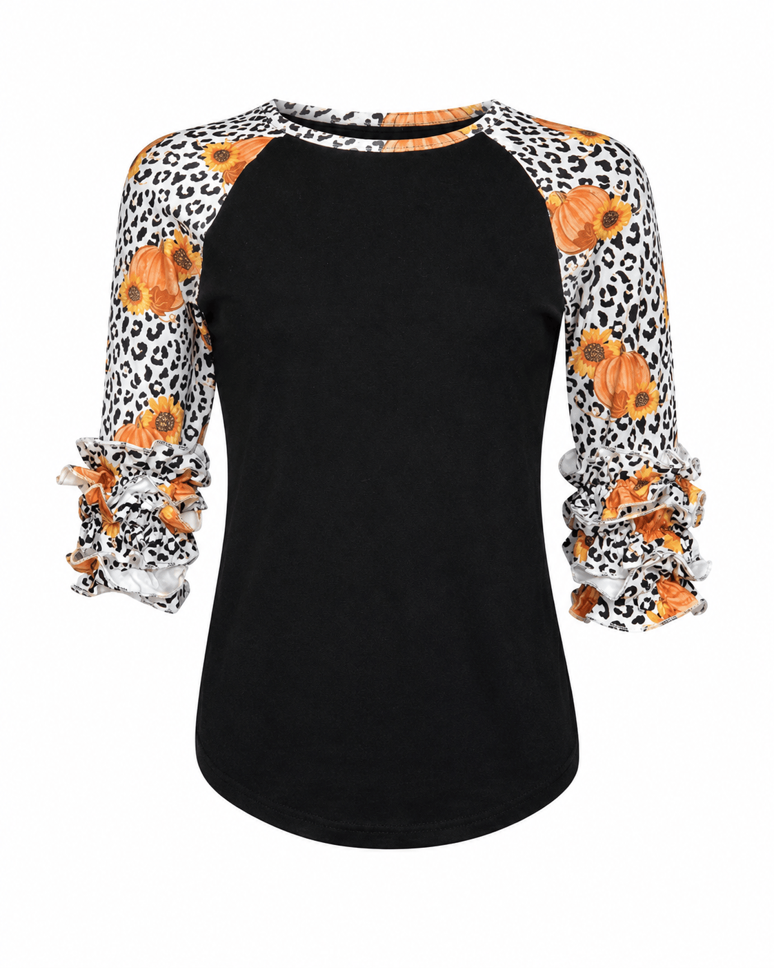 ILTEX Apparel Kids Clothing Halloween Pumpkin Sunflower Cheetah Ruffle