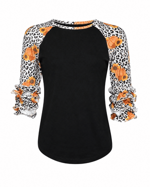 ILTEX Apparel Kids Clothing Halloween Pumpkin Sunflower Cheetah Ruffle