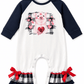 ILTEX Apparel Kids Clothing Hearts Plaid Pig White Romper Kids