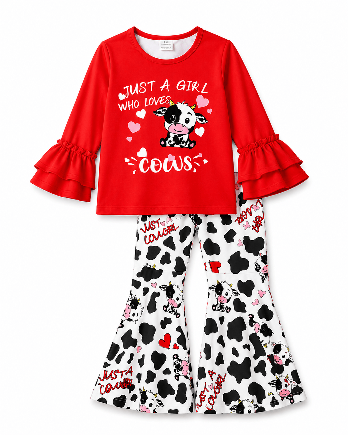 ILTEX Apparel Kids Clothing 'Just a Girl Who Loves Cows' Outfit