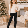 Kids Long Pants with Ankle Buttons - Black
