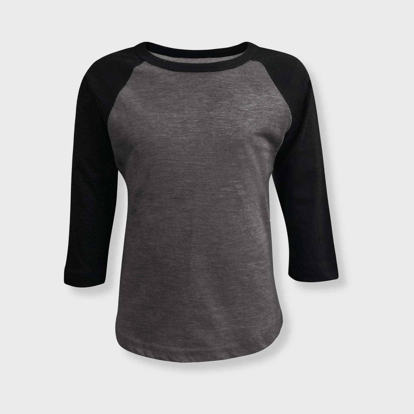ILTEX Apparel Kids Clothing Kids Plain Raglan 3/4 T-Shirt - Charcoal/Black