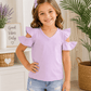 ILTEX Apparel Kids Clothing Lavender / 1-2 years Cold Shoulder Ruffled Top Kids
