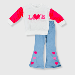 ILTEX Apparel Kids Clothing Love Valentine White Pink Outfit