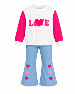 ILTEX Apparel Kids Clothing Love Valentine White Pink Outfit