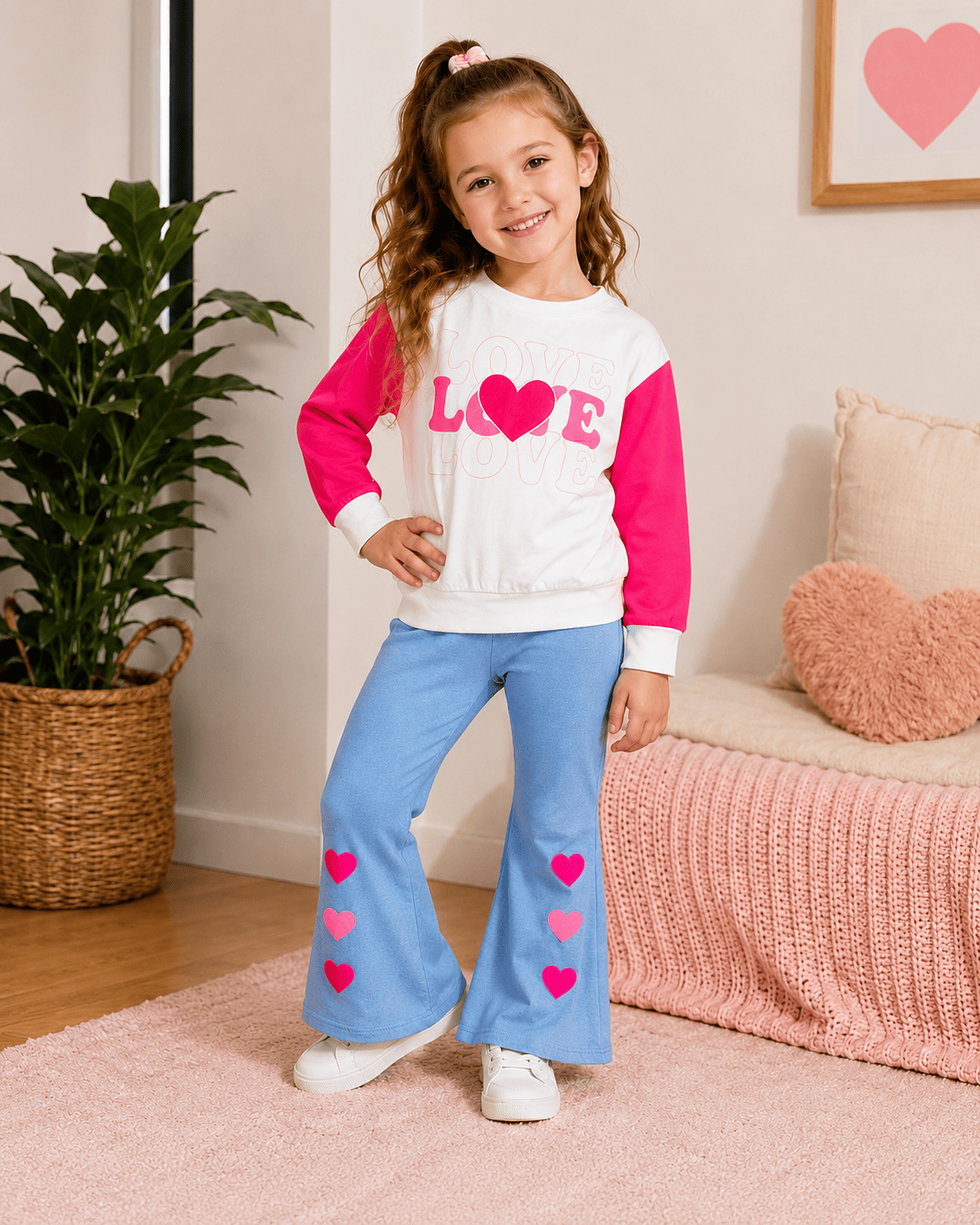 ILTEX Apparel Kids Clothing Love Valentine White Pink Outfit