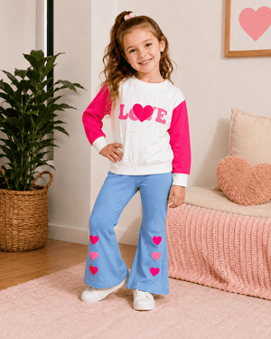 ILTEX Apparel Kids Clothing Love Valentine White Pink Outfit