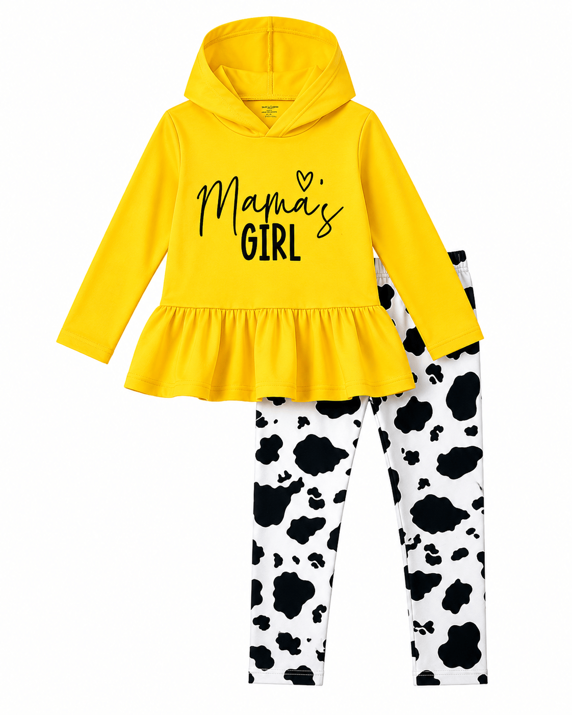 ILTEX Apparel Kids Clothing Mama's Girl Yellow Cow Outfit