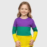 ILTEX Apparel Kids Clothing Mardi Gras Color Block Top - Kids