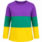 ILTEX Apparel Kids Clothing Mardi Gras Color Block Top - Kids