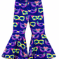 ILTEX Apparel Kids Clothing Mardi Gras Mask Purple Bell Bottoms