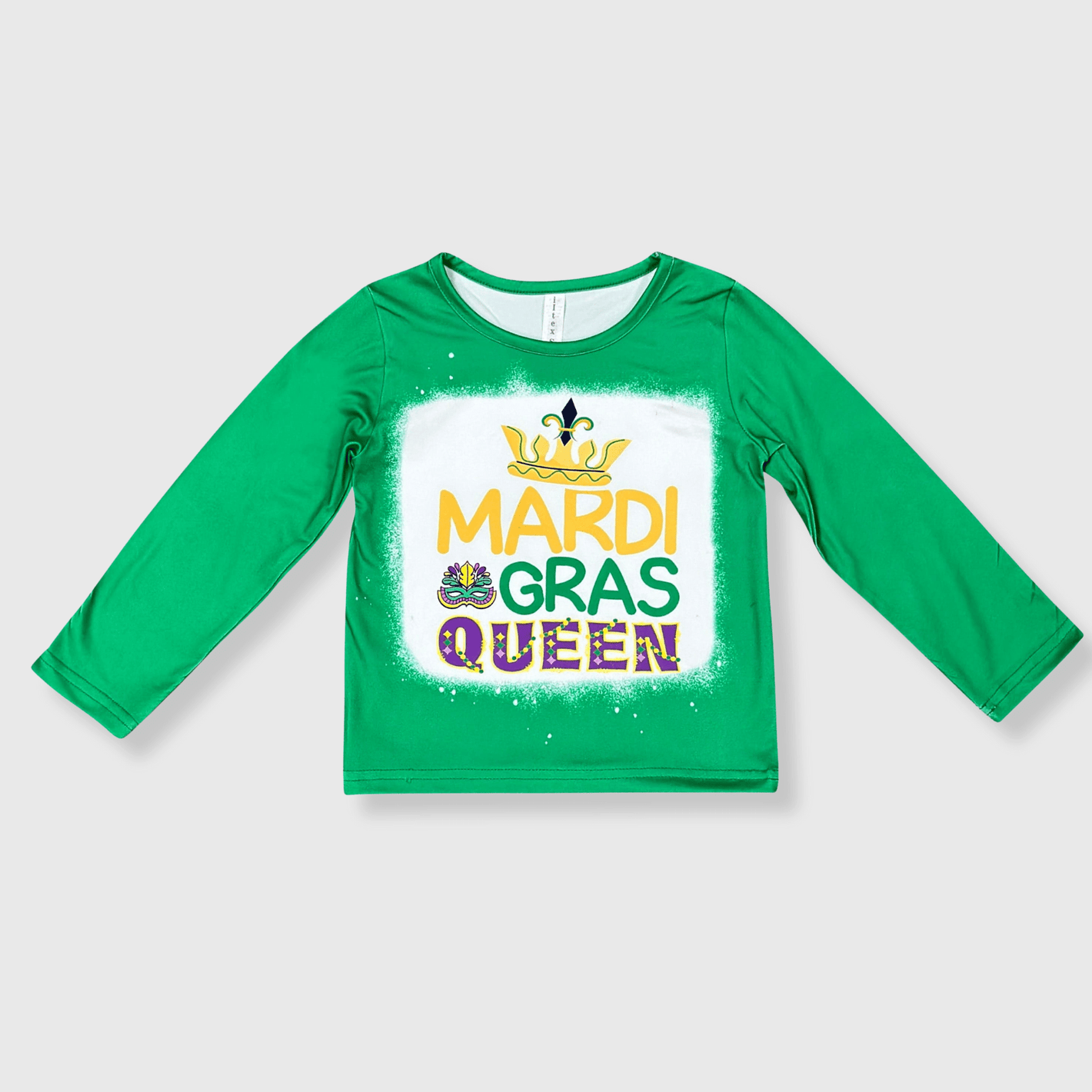 ILTEX Apparel Kids Clothing Mardi Gras Queen Green Kids Top