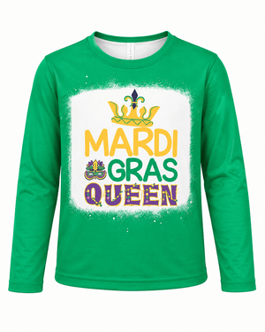 ILTEX Apparel Kids Clothing Mardi Gras Queen Green Kids Top