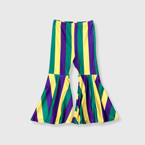 ILTEX Apparel Kids Clothing Mardi Gras Striped Bell Bottoms
