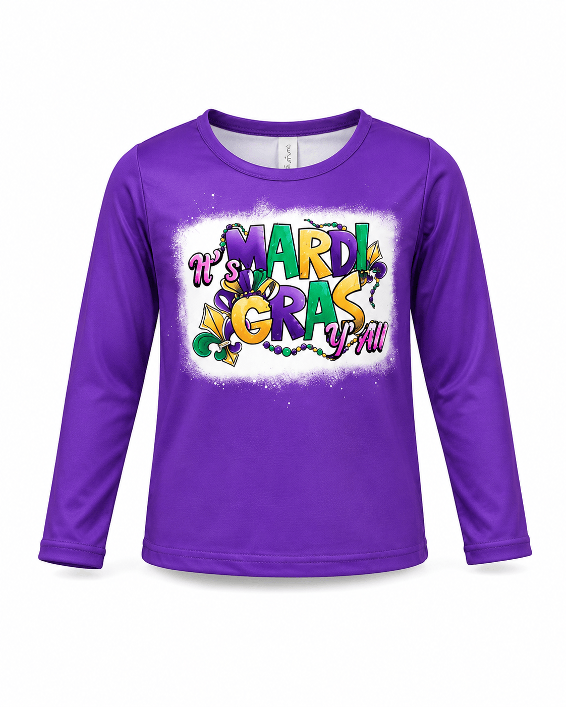 ILTEX Apparel Kids Clothing Mardi Gras y'all Purple Kids Top