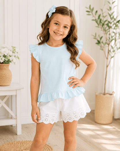 ILTEX Apparel Kids Clothing Mint / 1-2 years Ruffles Sleeveless Top Kids