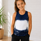 ILTEX Apparel Kids Clothing Navy / 2T Faux Bleached Tank Top - Kids