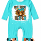 ILTEX Apparel Kids Clothing 'Not Today Heifer' Turquoise Serape Romper