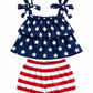 ILTEX Apparel Kids Clothing Patriotic Stars and Stripes Cold Shoulder Outfit Kids