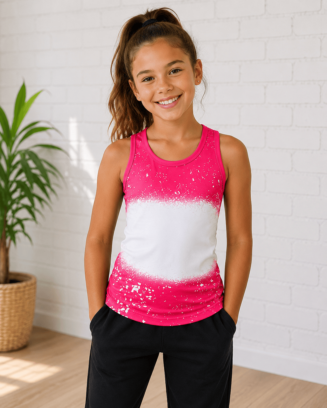 ILTEX Apparel Kids Clothing Pink / 2T Faux Bleached Tank Top - Kids