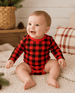 ILTEX Apparel Kids Clothing Plaid Red Toddler Onesie