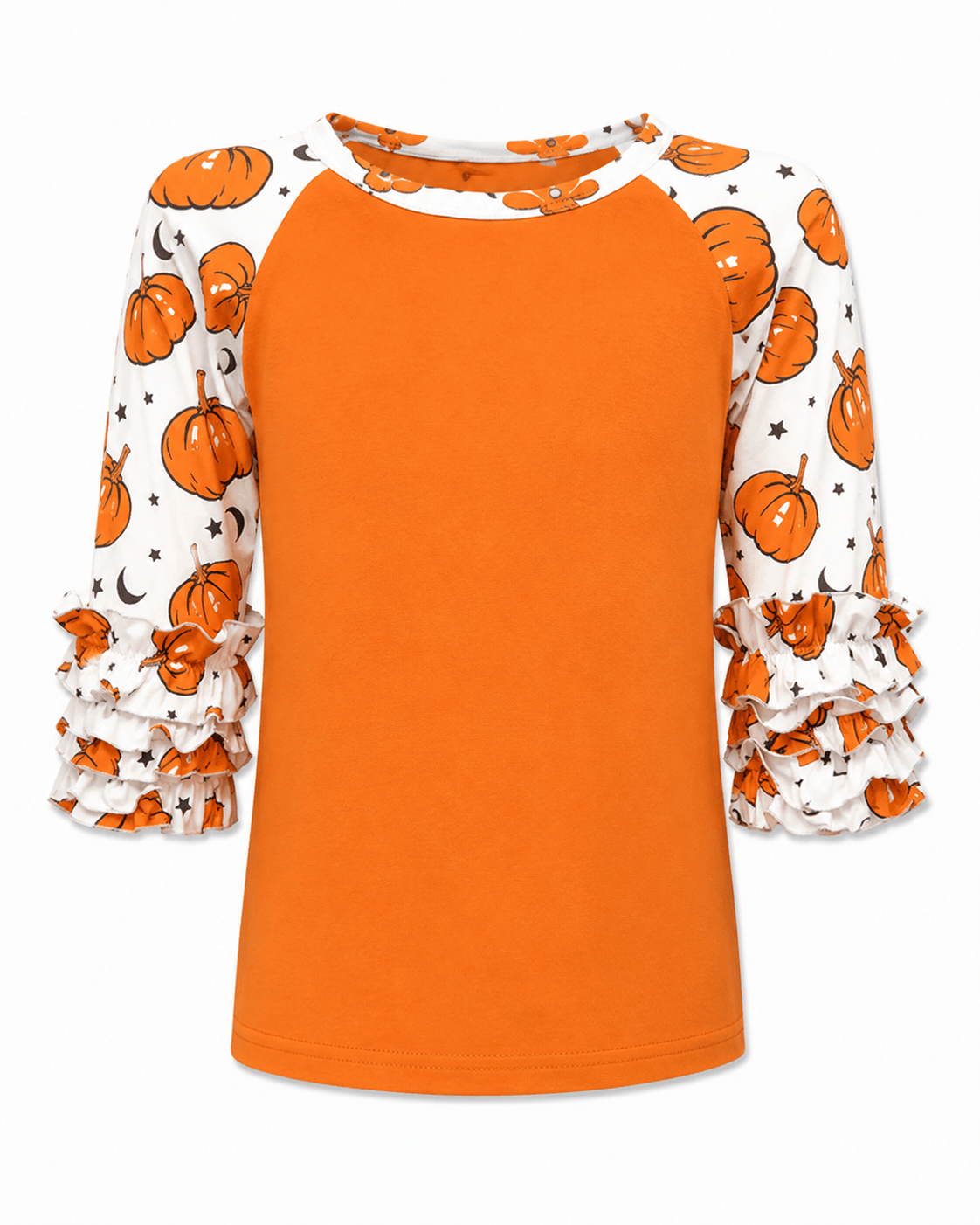 ILTEX Apparel Kids Clothing Pumpkin Ruffle Top Mommy & Me Kids