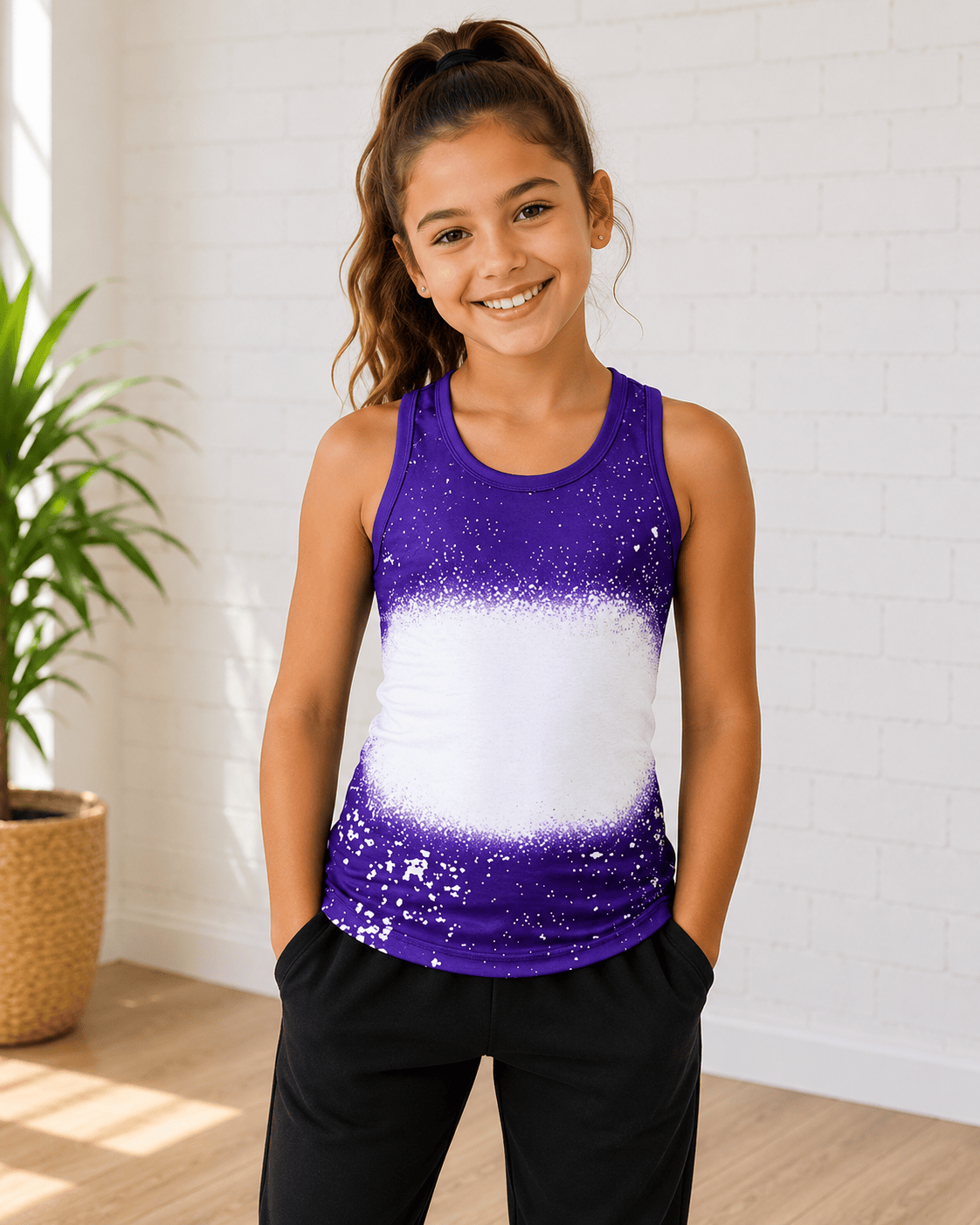 ILTEX Apparel Kids Clothing Purple / 2T Faux Bleached Tank Top - Kids